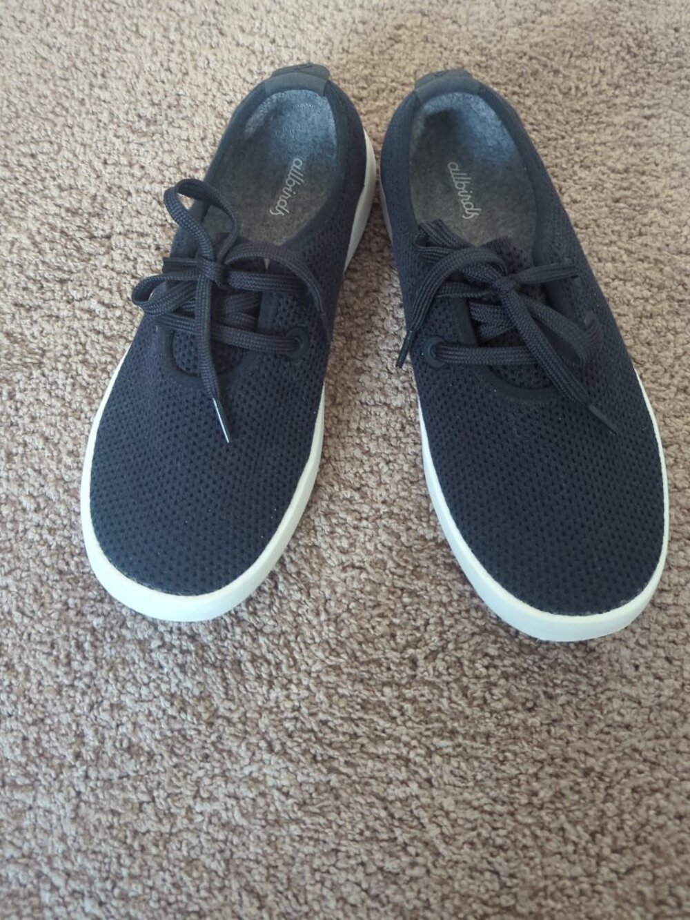 Allbirds Tree Skippers Womens 9 Navy Blue Knit Lace Up Boat Shoes Sneakers - Picture 4 of 11